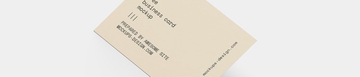 Lying business card mockup