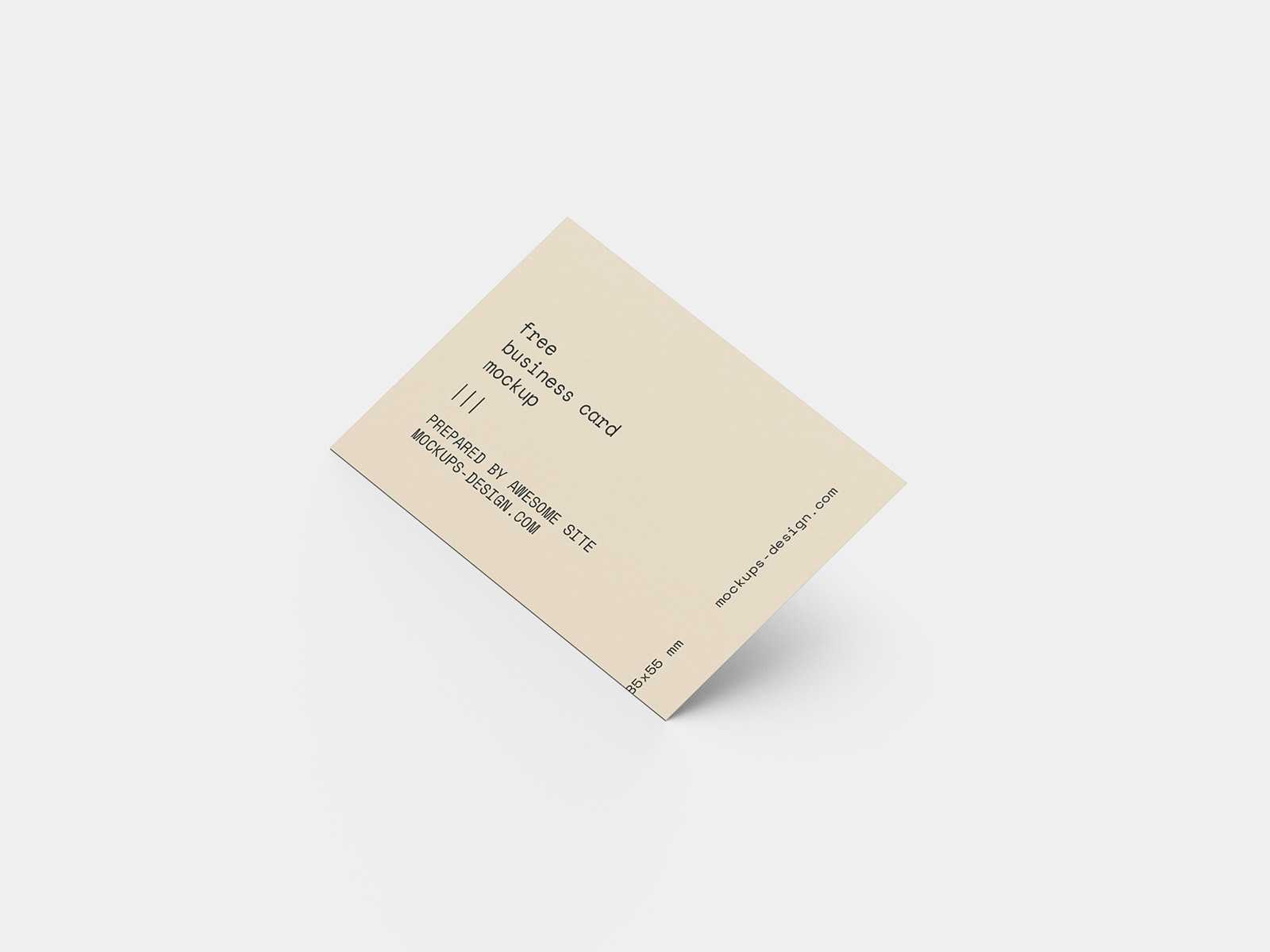 Lying business card mockup