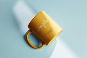 Lying mug mockup