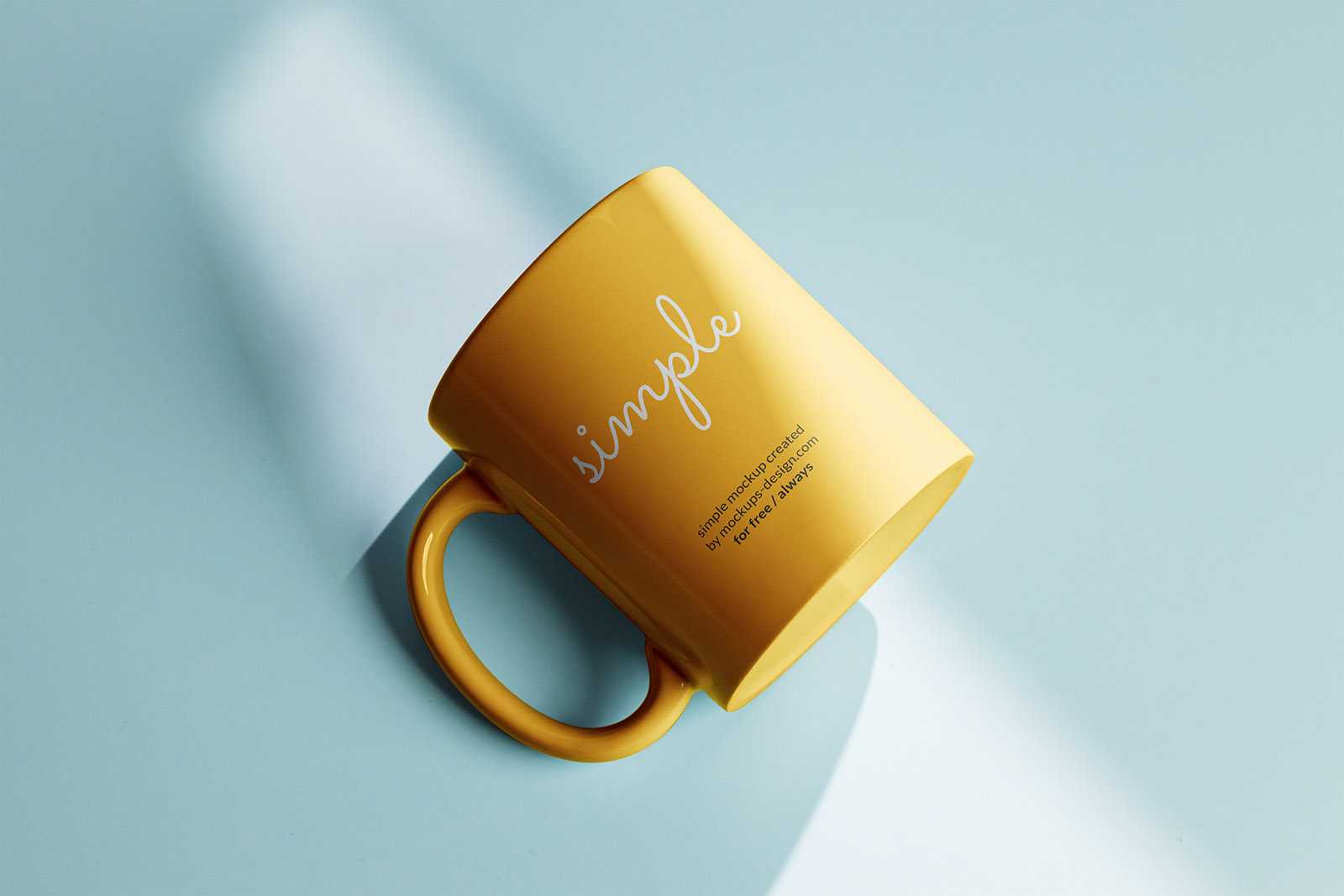 Lying mug mockup