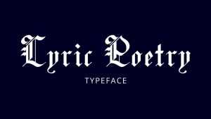 Lyric Poetry Font › Fontesk