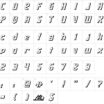Mapa de caracteres da fonte Maass Slicer Font