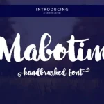Mabotim Brush Font - Fonte Grátis Mabotim Brush Font
