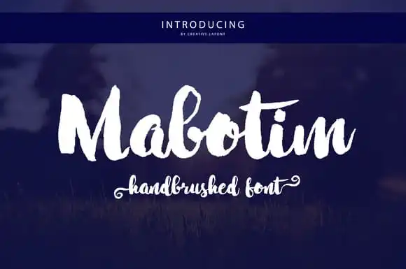 Mabotim Brush Font