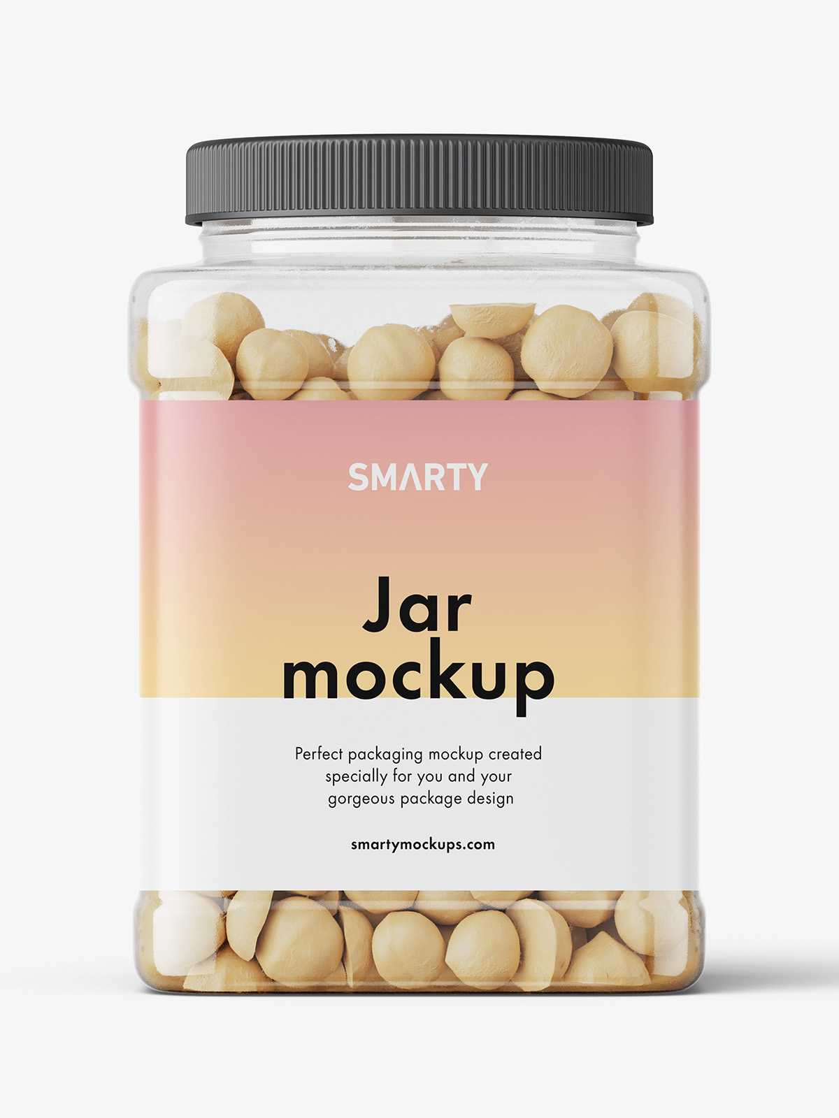 Macadamia nut jar mockup