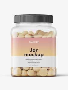 Macadamia nut jar mockup