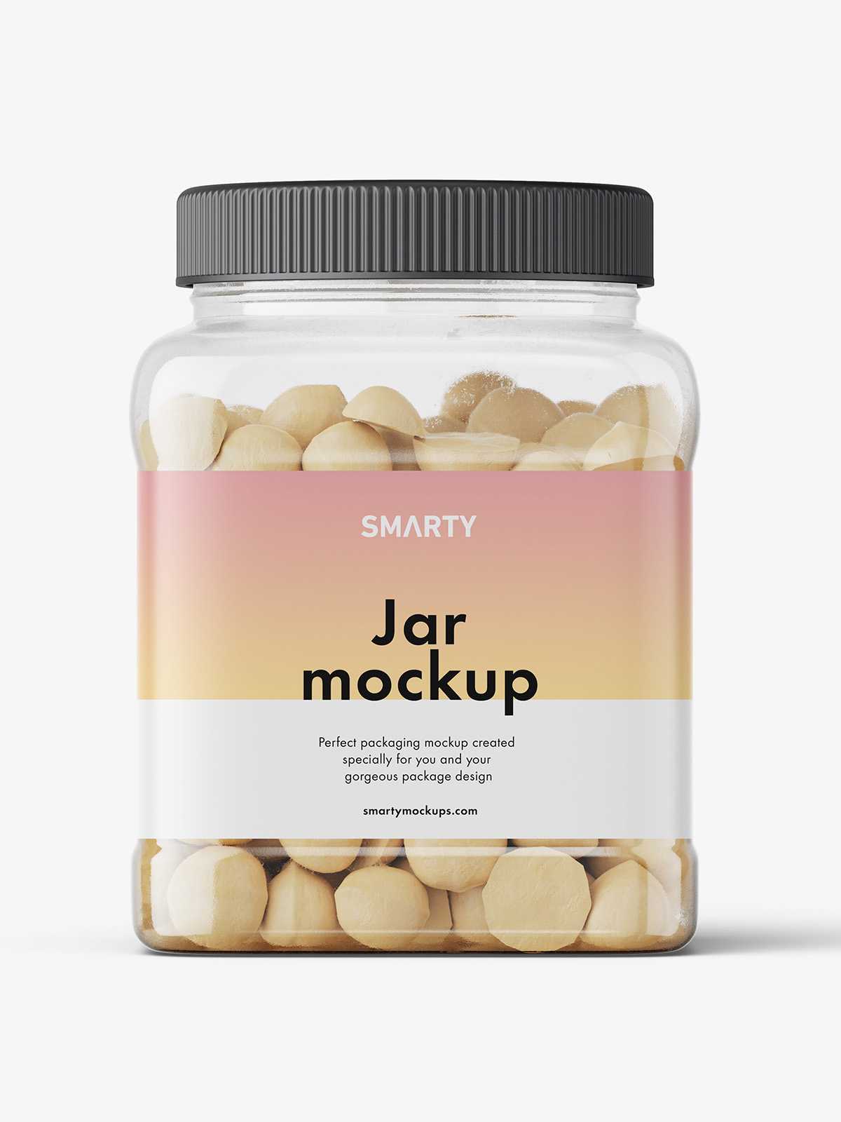 Macadamia nut jar mockup