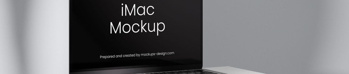 MacBook on a table mockup MacBook on a table mockup
