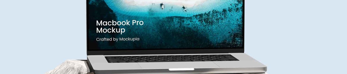MacBook Pro on Rock Mockup