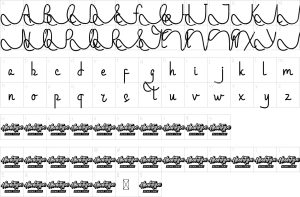 Mapa de caracteres da fonte Machington Font | 1001 Free Fonts