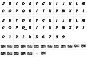 Mapa de caracteres da fonte Macqueen Font | 1001 Free Fonts