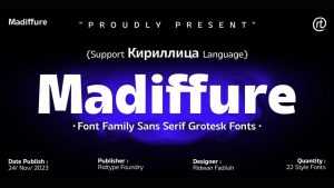 Madiffure Font › Fontesk