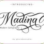 Madina Script Font › Fontesk - Fonte Grátis Madina Script Font › Fontesk