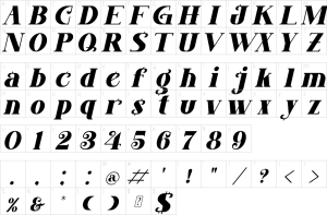 Mapa de caracteres da fonte Magkon Font | 1001 Free Fonts