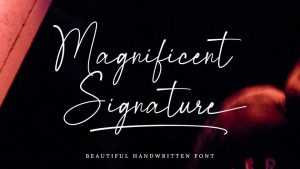 Magnificent Signature Font › Fontesk
