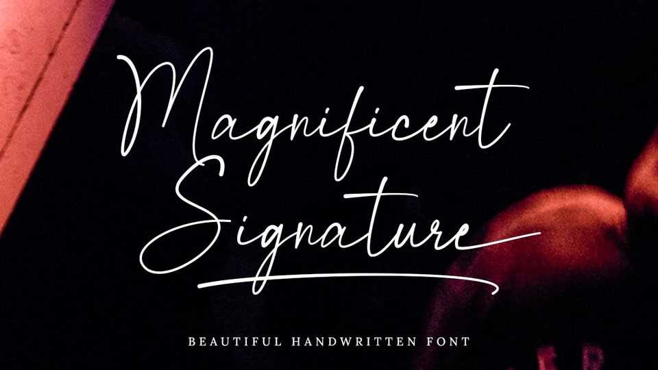 Magnificent Signature Font › Fontesk