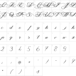 Mapa de caracteres da fonte Magnolia Font