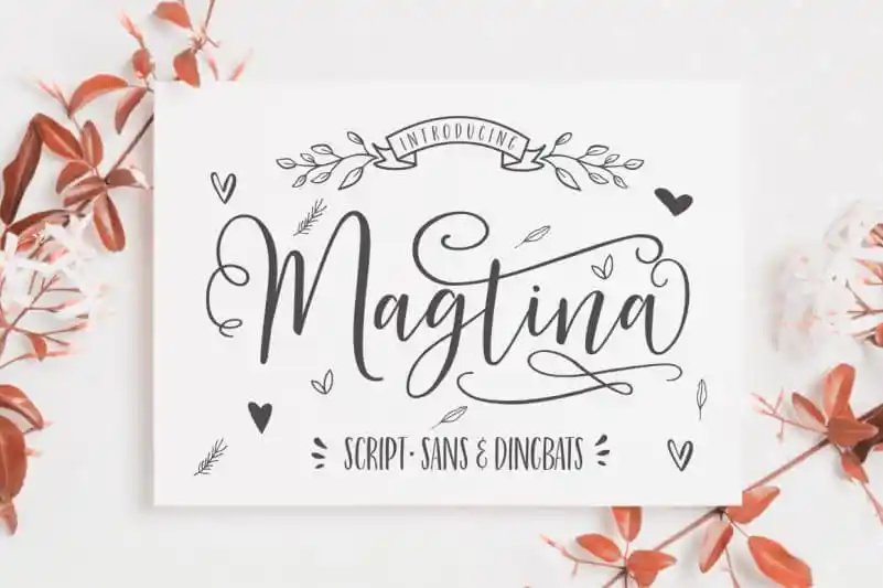 Magtina Script Font Duo
