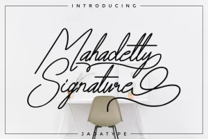 Mahadetty Signature Font