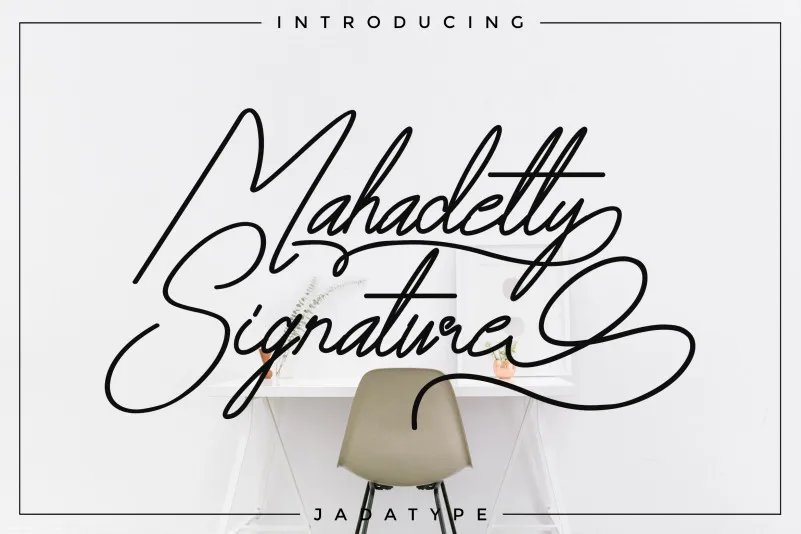 Mahadetty Signature Font