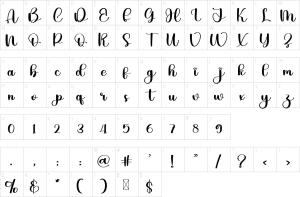 Mapa de caracteres da fonte Mail Font | 1001 Free Fonts