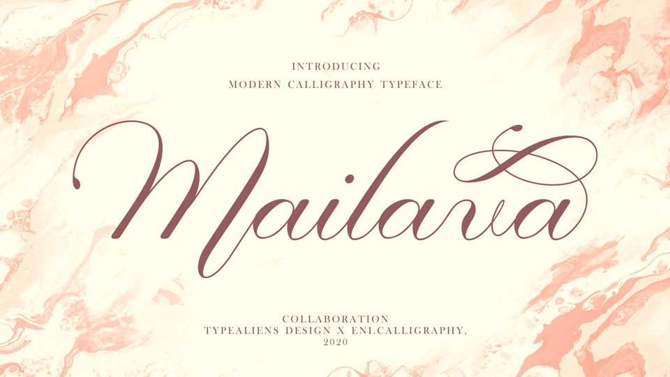 Mailava Script Font › Fontesk