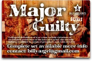 MAJOR GUILTY Font