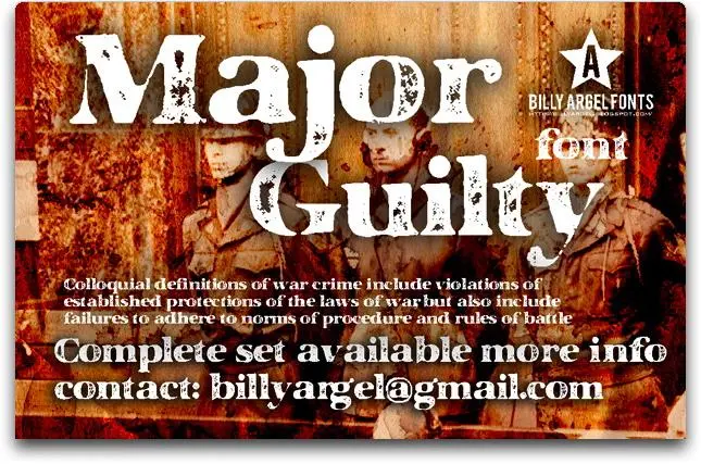 MAJOR GUILTY Font