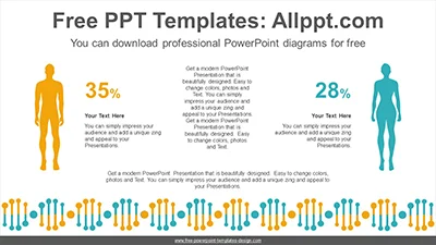 Male female ratio PowerPoint Diagram Template