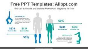 Male Female Silhouette Chart PowerPoint Diagram