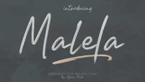 Malela Handwritten Brush Font › Fontesk