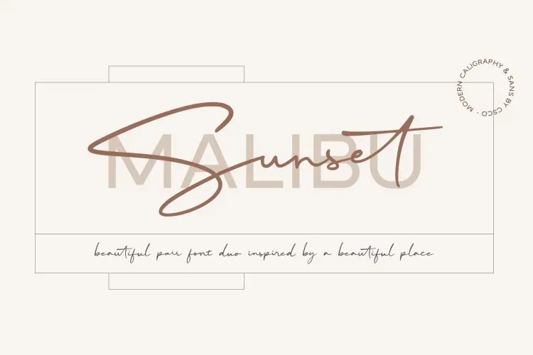 Malibu Sunset Font Duo