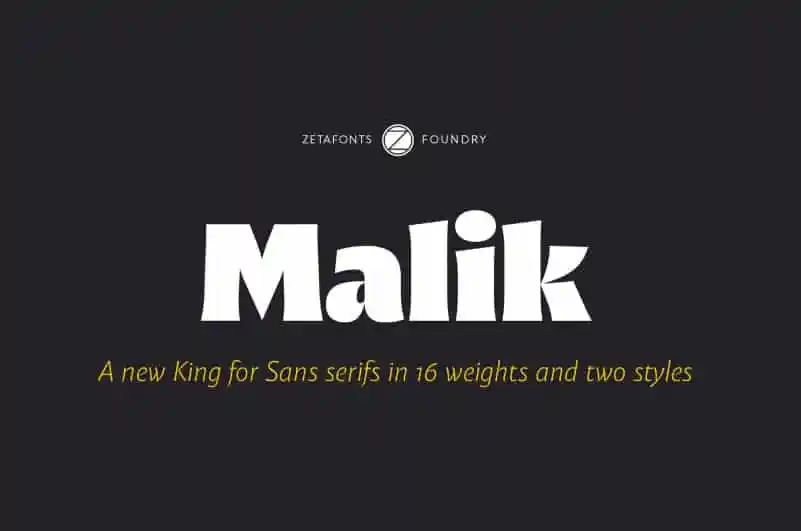 Malik Sans Serif Font Family