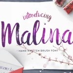 Malina Brush Font