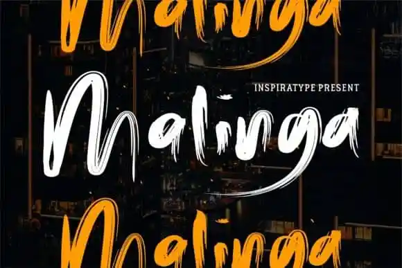 Malinga Brush Font