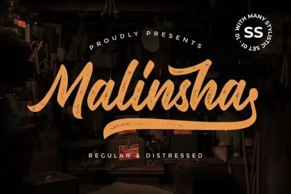 Malinsha Script Font