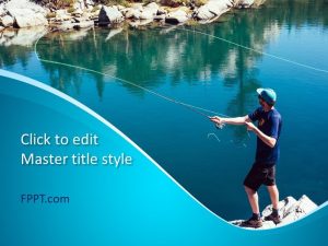 Man Fishing PowerPoint Template