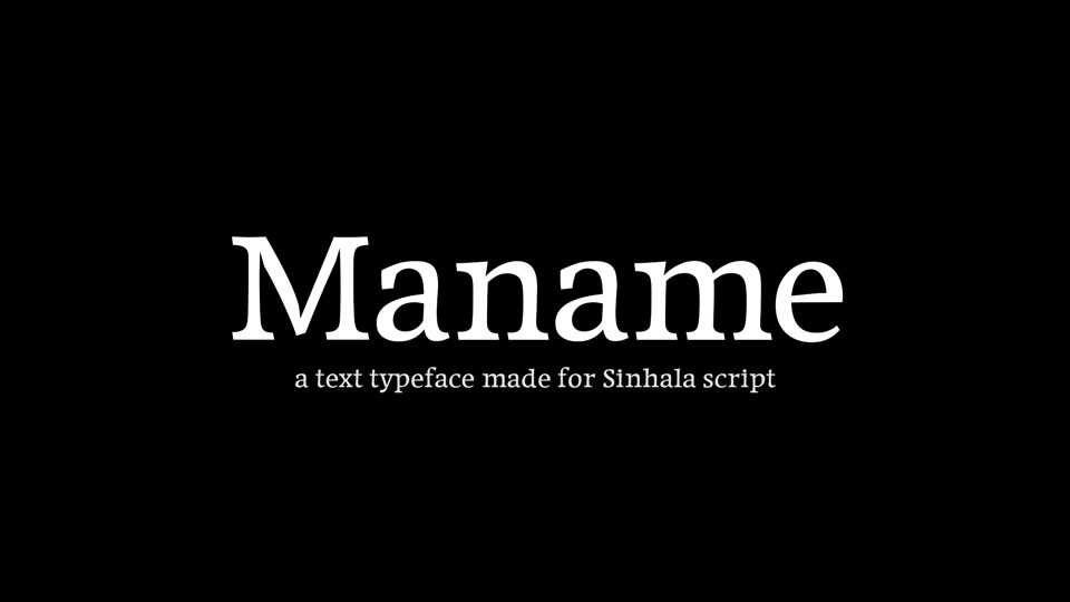 Maname Font › Fontesk