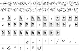 Mapa de caracteres da fonte Manciety Font | 1001 Free Fonts