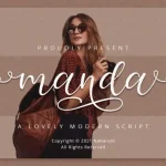 Manda Calligraphy Font - Fonte Grátis Manda Calligraphy Font