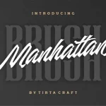 Manhattan Brush Ink Script Font - Fonte Grátis Manhattan Brush Ink Script Font