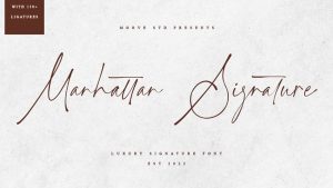 Manhattan Signature Font › Fontesk
