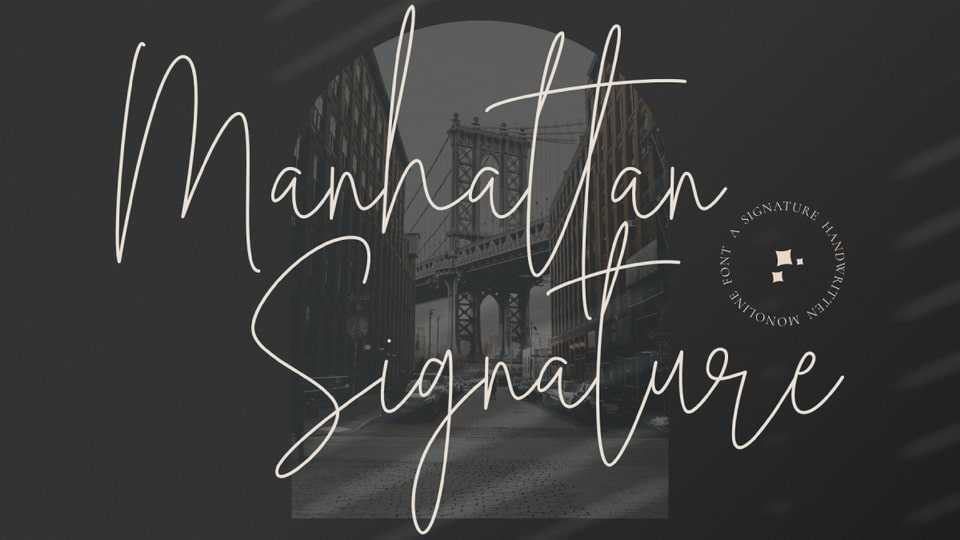 Manhattan Signature Font › Fontesk