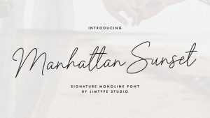 Manhattan Sunset Font › Fontesk