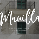 Manilla Script Font