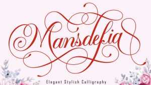 Mansdefia Script Font › Fontesk