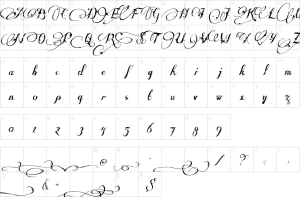 Mapa de caracteres da fonte Many Weatz Font | 1001 Free Fonts