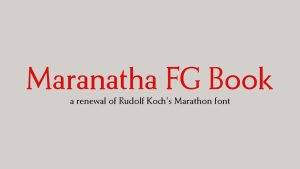 Maranatha FG Book Font › Fontesk