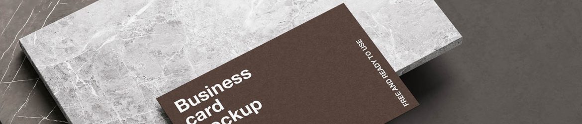 Marble surface business card mockup