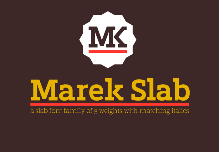 Marek Slab Font Family